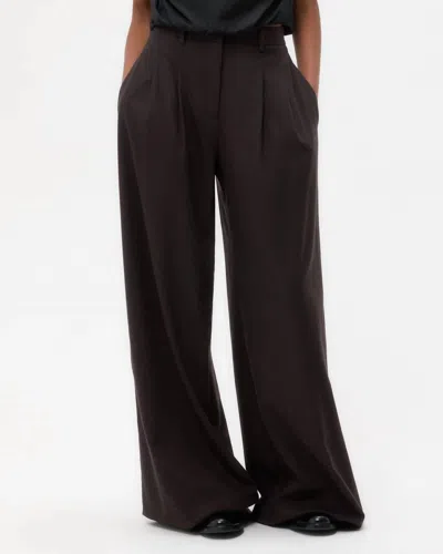 Twp Avery Wide Leg Pants In Chocolate In Brown