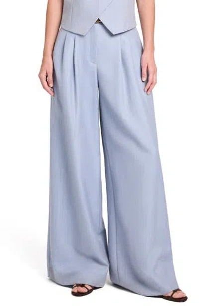 Twp Avery Wool Wide Leg Pants In Blue