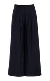 Twp Averyl Wool-blend Straight-leg Trousers In Midnight