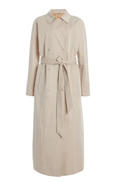 Twp Back And Forth Cotton-blend Trench Coat In Grey