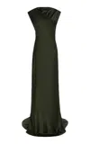 Twp Womens Duffle Bag Back To You Open-back Woven Maxi Dress In Animal Print