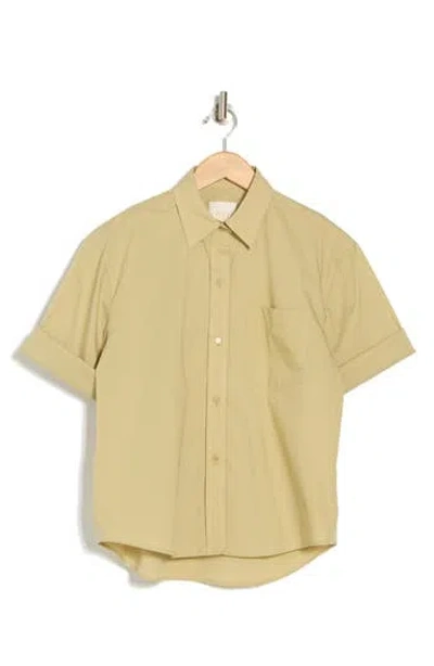 Twp Bad Habit Short Sleeve Button-up Shirt In Sage