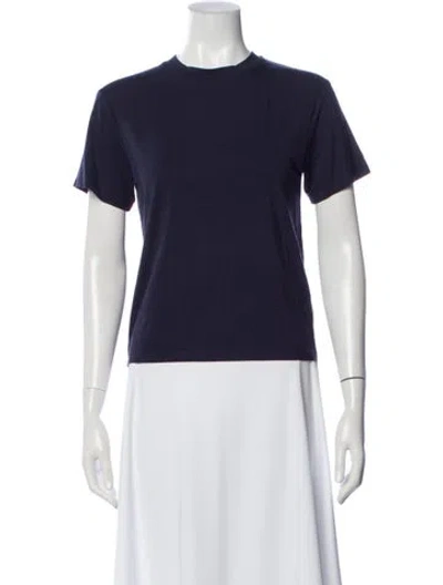 Pre-owned Twp Bamboo Crew Neck T-shirt In Blue