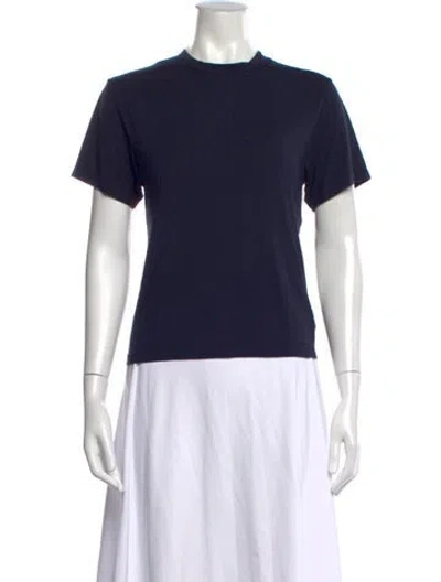 Pre-owned Twp Bamboo Crew Neck T-shirt In Blue