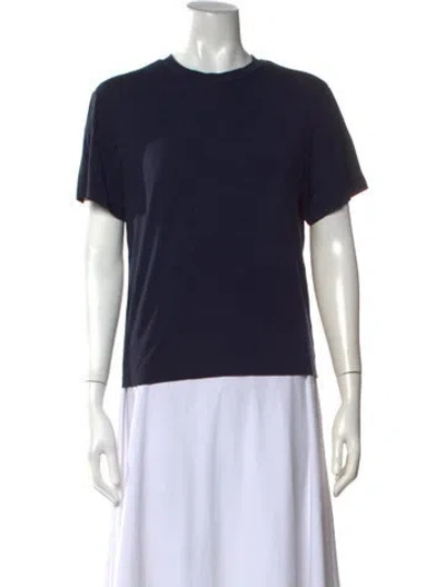 Pre-owned Twp Bamboo Crew Neck T-shirt In Blue