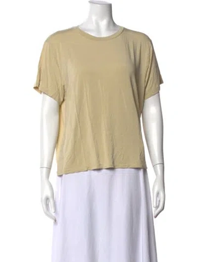 Pre-owned Twp Bamboo Crew Neck T-shirt In Neutrals