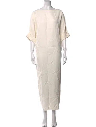 Pre-owned Twp Bateau Neckline Long Dress In Neutrals