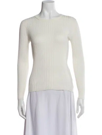 Pre-owned Twp Bateau Neckline Sweater In White