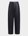 Twp Beryl Pants In Coated Denim In Black