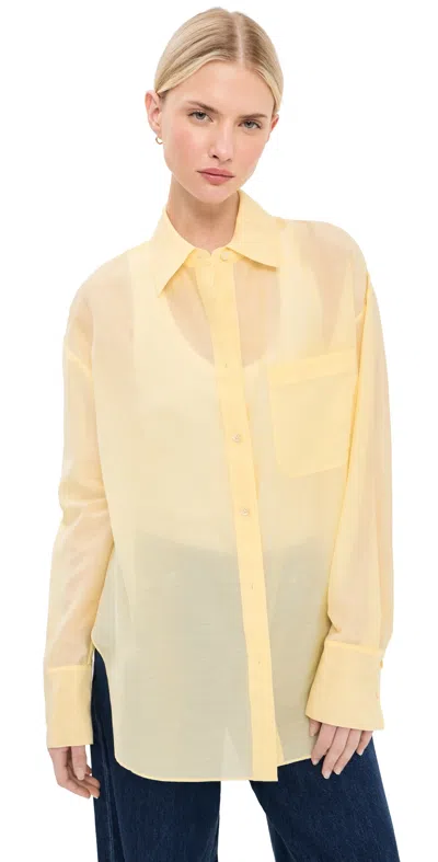 Twp Big Joe Button Down Top Flan In Yellow