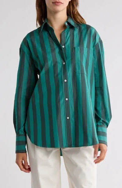 Twp Big Joe Button Front Shirt In Green