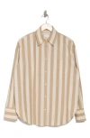 Twp Big Joe Button Front Shirt In Camel/beige