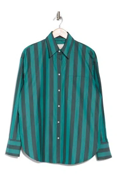 Twp Big Joe Button Front Shirt In Hunter/grass