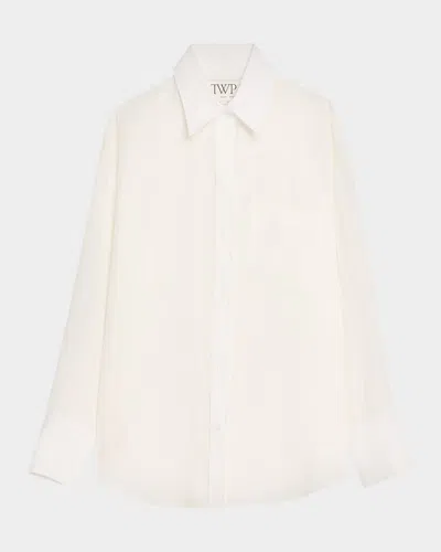 Twp Big Joe Cotton Button-front Shirt In Neutral