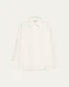 Twp Big Joe Cotton Button-front Shirt In White