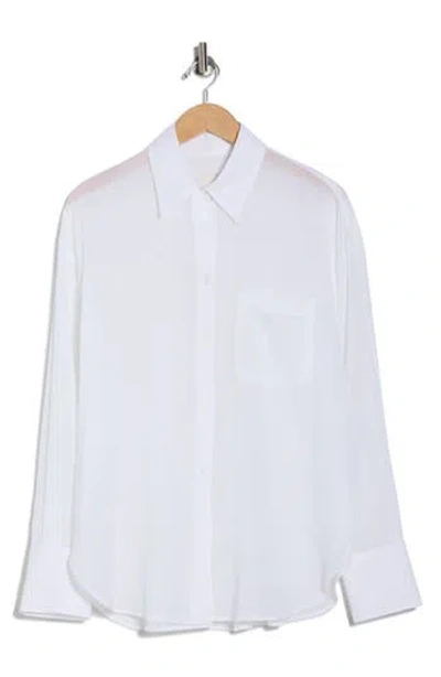 Twp Big Joe Cotton Button-up Shirt In White