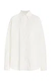 Twp Womens White Object Of Affection Beads -embellishment Stretch-cotton Blend Shirt In Off-white
