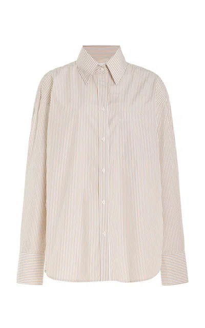 Twp Big Joe Oversized Cotton Shirt In Off-white