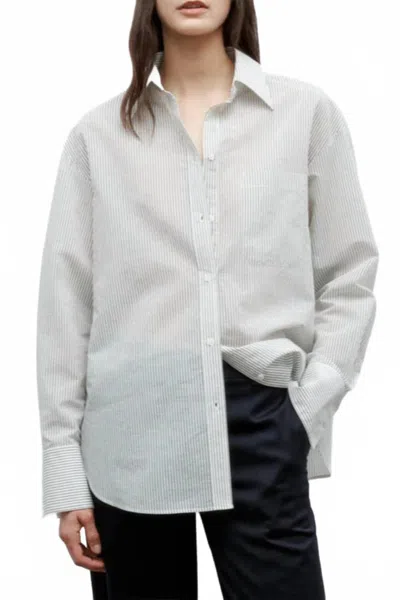 Twp Big Joe Oversized Shirt In Ivory-forest In Multi