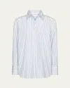 Twp Big Joe Striped Cotton Button-front Shirt In Multi