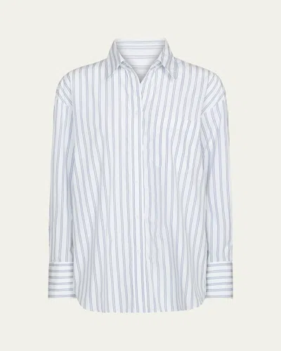 Twp Big Joe Striped Cotton Button-front Shirt In Multi