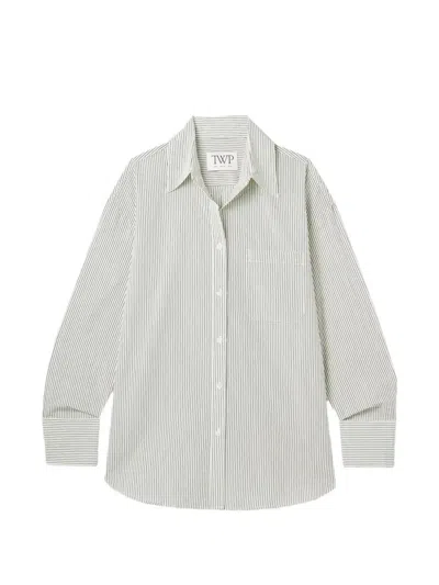 Twp Big Joe Striped Shirt In Gray