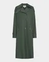 Twp Bogie Long Trench Coat In Black