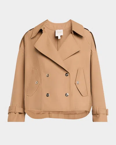 Twp Bogie Short Trench Coat In Clay