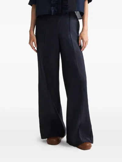 Twp Bond St Wide-leg Trousers In Blue