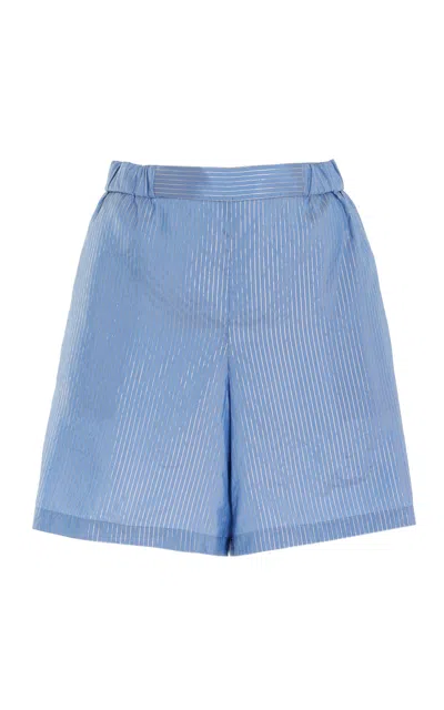 Twp Boxer Cotton Shorts In Blue