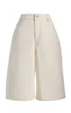 Twp Boxy Relaxed Cotton Shorts In Neutral