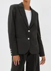 Twp Boyfriend Blazer In Military In Black