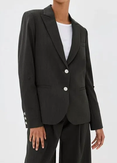 Twp Boyfriend Blazer In Military In Black
