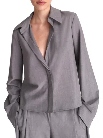 Twp Button Me Up In Medium Heather Grey In Gray