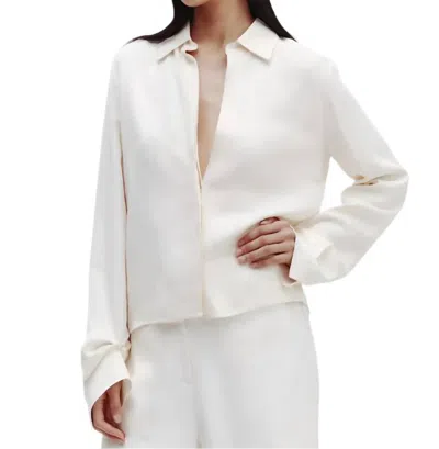 Twp Button Me Up Shirt In Bone In White