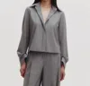 Twp Button Me Up Top In Medium Heather Grey In Grey