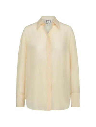Twp Buttoned Collared Shirt In Yellow