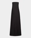 Twp Carolyns Strapless Gown In Brown