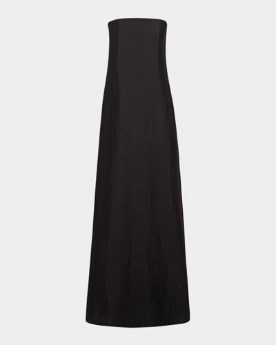 Twp Carolyns Strapless Gown In Brown