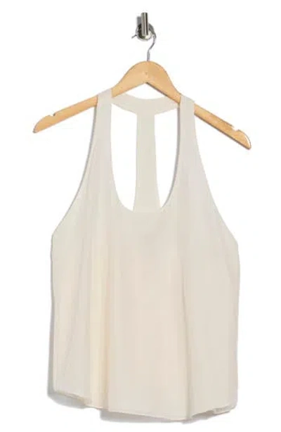 Twp Carries Cotton & Silk Racerback Tank In White