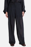 Twp Carries Pinstripe Pants In Black