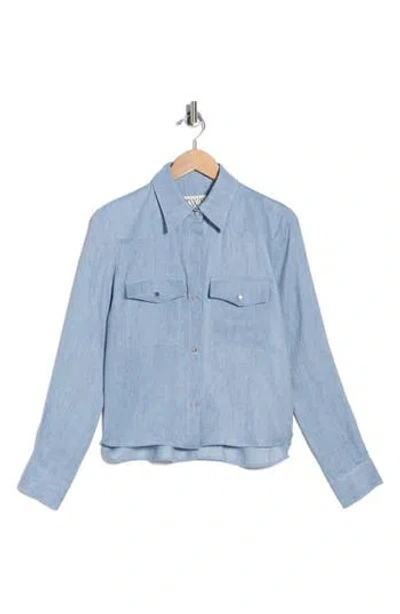 Twp Carter Button-up Shirt In Blue