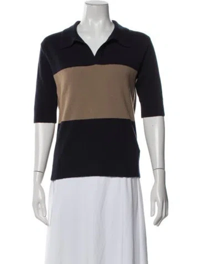 Pre-owned Twp Cashmere Colorblock Pattern Sweater In Blue