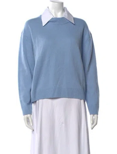 Pre-owned Twp Cashmere Crew Neck Sweater In Blue