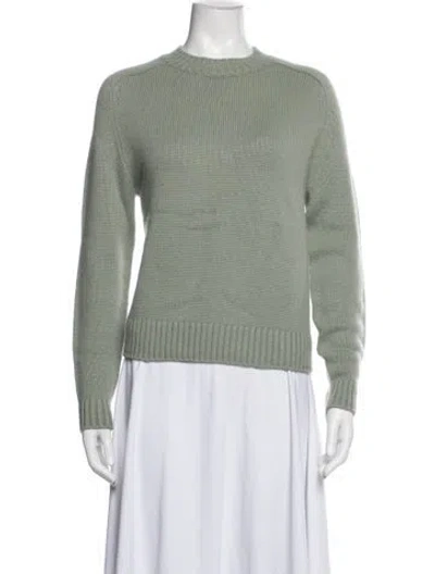Pre-owned Twp Cashmere Crew Neck Sweater In Green