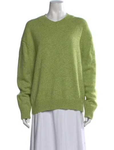 Pre-owned Twp Cashmere Crew Neck Sweater In Green