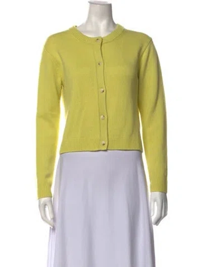 Pre-owned Twp Cashmere Crew Neck Sweater In Green/yellow