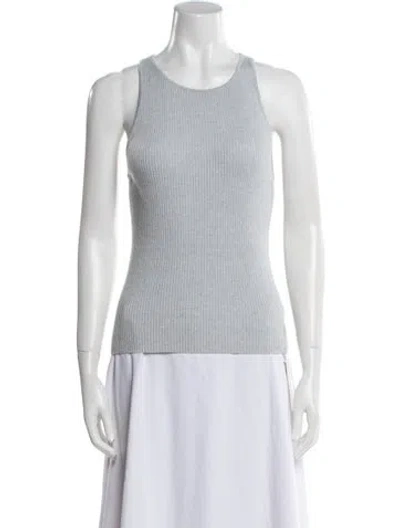 Pre-owned Twp Cashmere Crew Neck Top In Blue