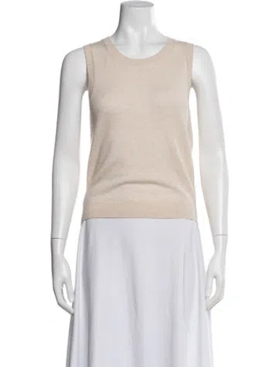 Pre-owned Twp Cashmere Crew Neck Top W/ Tags In Neutral