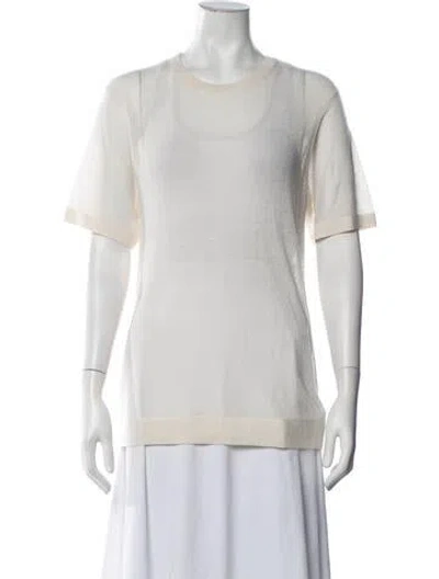 Pre-owned Twp Cashmere Crew Neck Top W/ Tags In White